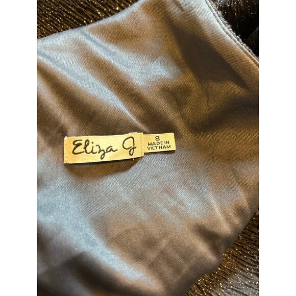 Eliza J |  Charcoal Gray  Cocktail Halter Dress | 8 - Picture 14 of 14